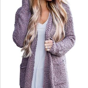 NWOT Plum Oversized Cardigan